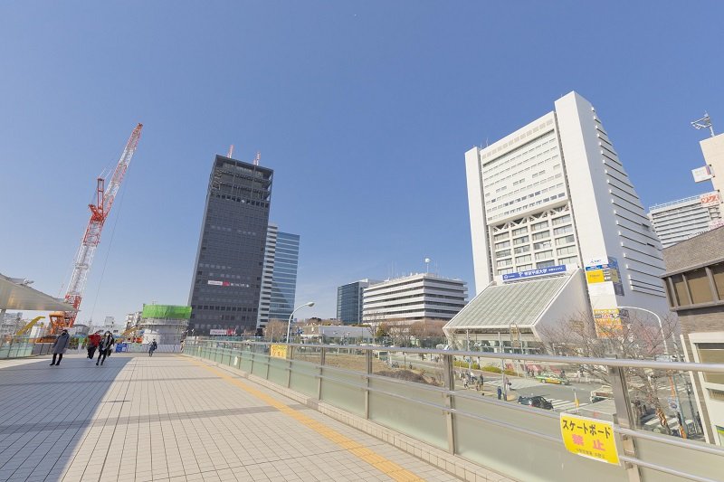 「中野」駅北口の再開発の様子