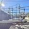 【神奈川県/横浜市都筑区二の丸】横浜市都筑区二の丸　新築戸建　1号棟 建築中の外観：【全2棟／手前側】