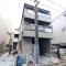 【東京都/足立区千住元町】足立区千住元町 5期1号棟 建築中の外観：全2区画/1号棟写真中央