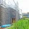 【東京都/練馬区桜台】練馬桜台1丁目第1期戸建 1号棟 建築中の外観：1号棟の入り口です。
全3棟／1号棟