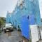 【神奈川県/藤沢市辻堂新町】藤沢市辻堂新町2丁目　新築戸建　1号棟/全3棟 建築中の外観：向かって左側の敷地延長区画が1号棟/全3棟