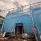 【東京都/西東京市ひばりが丘北】西東京市ひばりが丘北4丁目　新築戸建2号棟 建築中の外観：全2棟 写真中央
