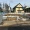 【東京都/武蔵野市桜堤】武蔵野市桜堤3丁目戸建 3号棟／全8号棟 現地（建築前）：全8棟、北西側 公道4.2ｍから見て奥から2番目手前側