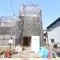 【東京都/荒川区町屋】町屋6期　1号棟 建築中の外観：全2区画、全2棟現場、1号棟　右側