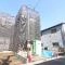 【東京都/荒川区町屋】町屋6期　1号棟 建築中の外観：全2区画、全2棟現場、1号棟　写真中央