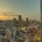 【東京都/中央区勝どき】パークタワー勝どきサウス 眺望：バルコニーからの夕景（ズームあり）