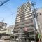 【愛知県/名古屋市中区富士見町】プレサンスロジェ上前津エグゼ 外観：地上14階建RC造マンション。地下鉄名城線「上前津」駅まで徒歩6分。2沿線2駅利用可能な立地です。
