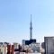 【東京都/台東区千束】サンレイ浅草 バルコニーからはスカイツリーが望めます（天候による）