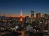 【東京都/港区東新橋】東京ツインパークス レフトウィング 眺望：バルコニーから（夜景）（ズームあり）