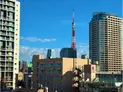 【東京都/港区麻布十番3丁目】クレッセント麻布II 眺望:ズームあり(東京タワービュー)
