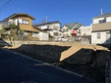 【千葉県/柏市増尾台】柏市増尾台二丁目　土地 -1- 現地：２区画全景※本件対象の①は左側