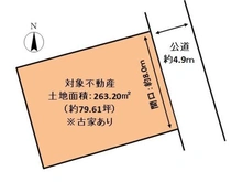 【神奈川県/鎌倉市西鎌倉】西鎌倉4丁目　古家付土地 区画図