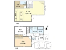 【東京都/狛江市岩戸南】狛江市岩戸南二丁目 土地 建物延床面積：74.52㎡（1階：37.26㎡、2階：37.26㎡）