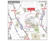【東京都/文京区千駄木】文京区千駄木1丁目 土地 現地案内図