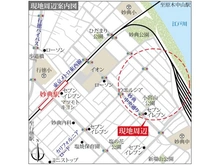 【千葉県/市川市妙典】市川市妙典6丁目 土地 現地案内図