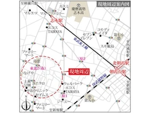 【埼玉県/新座市東】新座市東3丁目 土地 現地案内図