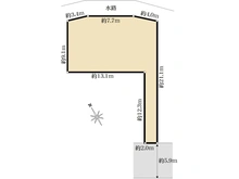 【千葉県/流山市大字西深井】流山市西深井／土地 区画図