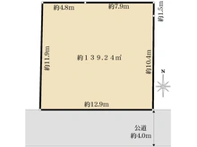 【東京都/町田市金森】町田市金森4丁目　土地 区画図