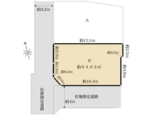 【東京都/目黒区駒場】目黒区駒場1丁目売地　B区画（全2区画） 区画図