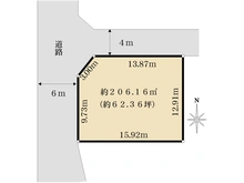 【東京都/調布市深大寺東町】調布市深大寺東町7丁目土地 区画図