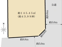 【東京都/杉並区上高井戸】杉並区上高井戸1丁目　売地 区画図