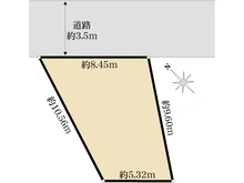 【東京都/調布市佐須町】調布市佐須町5丁目土地 区画図