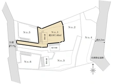 【神奈川県/鎌倉市極楽寺】鎌倉市極楽寺1丁目　NO1／全6区画 区画図