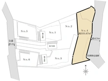 【神奈川県/鎌倉市極楽寺】鎌倉市極楽寺1丁目　NO4／全6区画 区画図