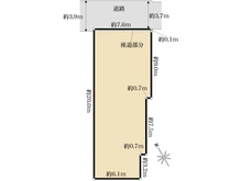 【東京都/世田谷区宮坂】世田谷区宮坂3丁目　土地 区画図
