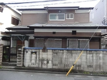 【東京都/中野区鷺宮】中野区鷺宮4丁目　借地権土地 現地（古家あり）：北側前面から