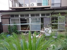 【東京都/中野区鷺宮】中野区鷺宮4丁目　借地権土地 現地（古家あり）：庭先南から