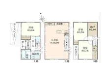 【東京都/世田谷区赤堤】世田谷区赤堤2丁目売地 建築参考プラン（カーポート有）