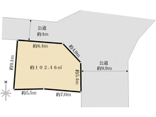【東京都/足立区江北】足立区江北七丁目　土地 区画図