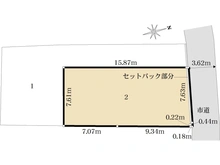 【神奈川県/川崎市高津区千年】高津区千年　土地　2区画 区画図