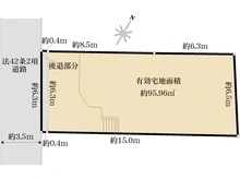 【神奈川県/横浜市神奈川区神大寺】横浜市神奈川区神大寺四丁目　売地（古屋付き） 区画図