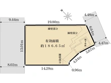 【神奈川県/横浜市戸塚区上矢部町】戸塚区上矢部町　古家付売地 区画図
