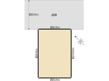 【東京都/八王子市台町】八王子市台町1丁目　土地 区画図
