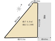 【大阪府/枚方市釈尊寺町】枚方市釈尊寺町　売地 区画図