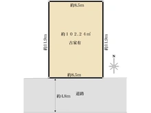 【大阪府/高槻市玉川】高槻市玉川1丁目　古家付土地 区画図
