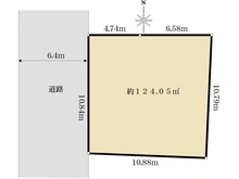 【神奈川県/横浜市青葉区新石川】横浜市青葉区新石川4丁目　土地 区画図