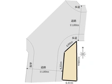 【大阪府/大阪市天王寺区勝山】大阪市天王寺区勝山2丁目　売土地 区画図