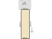 【大阪府/大阪市東住吉区湯里】大阪市東住吉区湯里2丁目　売土地 区画図