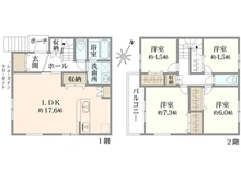 【大阪府/豊中市上野坂】豊中市上野坂1丁目　A号地 建築参考プラン
