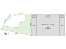 【兵庫県/尼崎市南武庫之荘】尼崎市南武庫之荘七丁目 古家付き土地 区画図