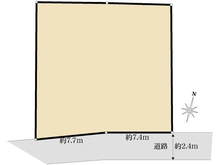 【埼玉県/草加市柿木町】草加市柿木町　売地 区画図