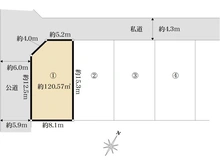【埼玉県/さいたま市岩槻区仲町】さいたま市岩槻区仲町2丁目土地　1区画 区画図