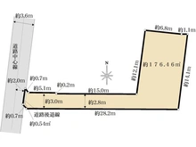 【千葉県/柏市あけぼの】柏市あけぼの4丁目／土地 区画図