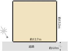 【千葉県/柏市中央】柏市中央2丁目／土地 区画図