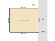 【千葉県/柏市布施新町】柏市布施新町4丁目／土地 区画図