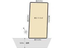 【千葉県/松戸市常盤平】松戸市常盤平6丁目／土地 区画図